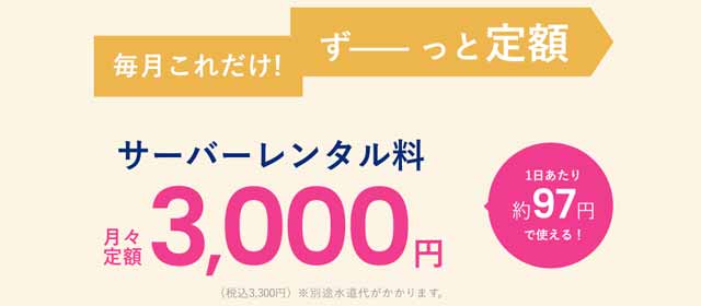 どれだけ使っても3,300円